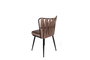 Hanah Home Kuśaklı-233 V4 Juego de 4 Sillas de Terciopelo y Metal, Marron Claro y Negro